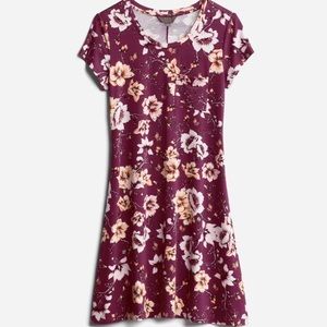 Mix By 41 Hawthorn Burgundy Alison Knit T-Shirt Dress